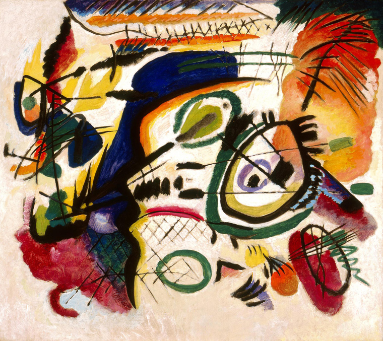 Painting: Kandinsky's Fragment I for Composition VII (Center), 1913.